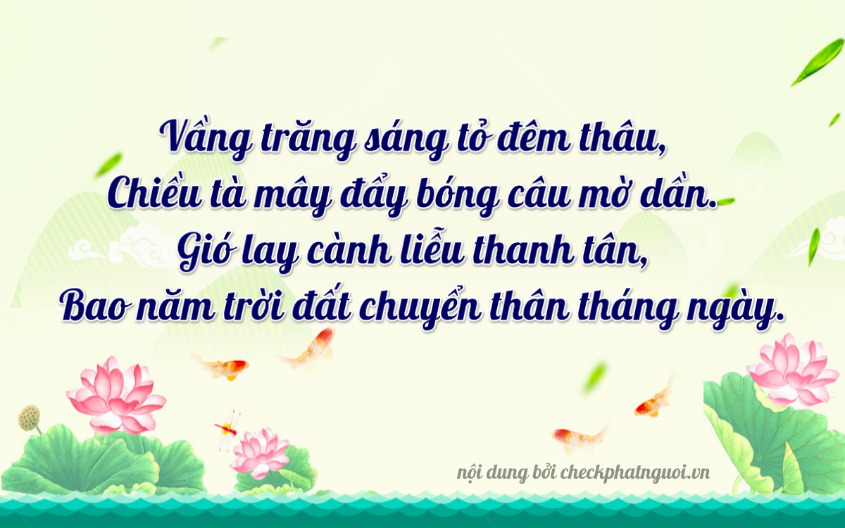 Bài thơ ý nghĩa cho <b>biển số 81B1-77531</b> tại website checkphatnguoi.vn