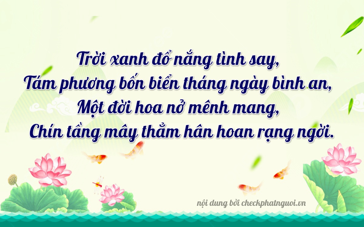 Bài thơ ý nghĩa cho <b>biển số 81B1-86198</b> tại website checkphatnguoi.vn