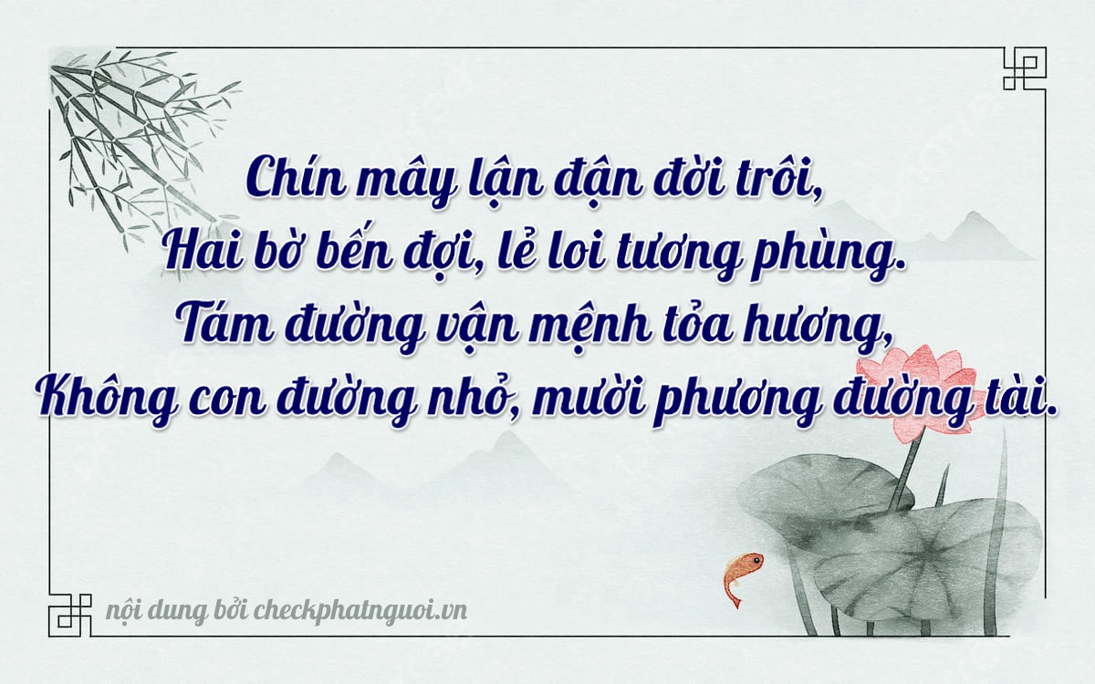 Bài thơ ý nghĩa cho <b>biển số 81B1-92805</b> tại website checkphatnguoi.vn