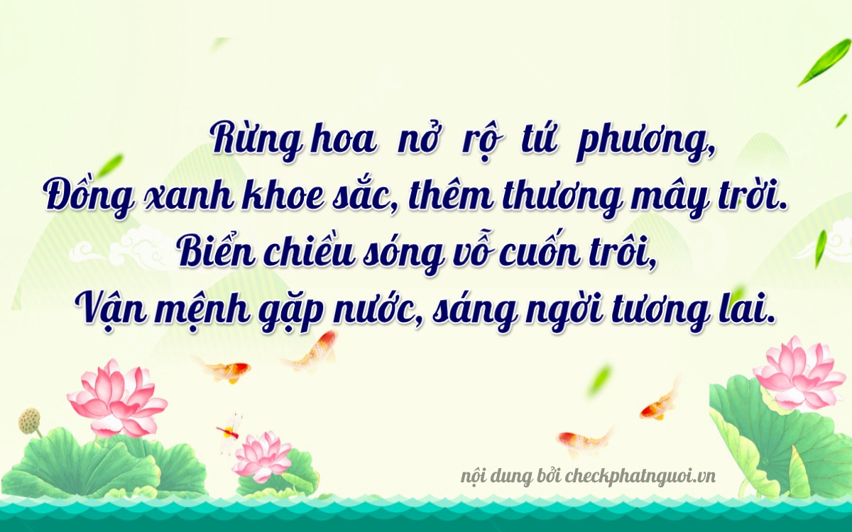 Bài thơ ý nghĩa cho <b>biển số 81B2-00240</b> tại website checkphatnguoi.vn