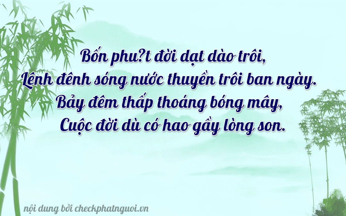 Bài thơ ý nghĩa cho <b>biển số 81B2-04733</b> tại website checkphatnguoi.vn