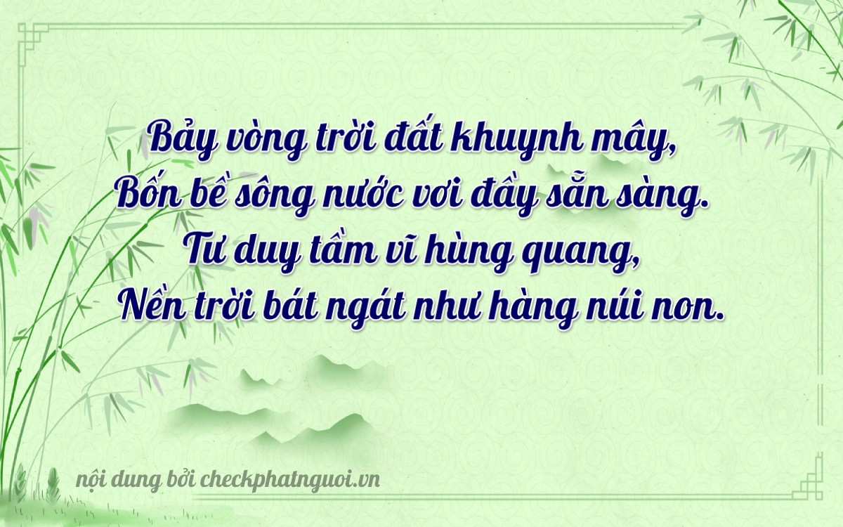 Bài thơ ý nghĩa cho <b>biển số 81B2-07418</b> tại website checkphatnguoi.vn