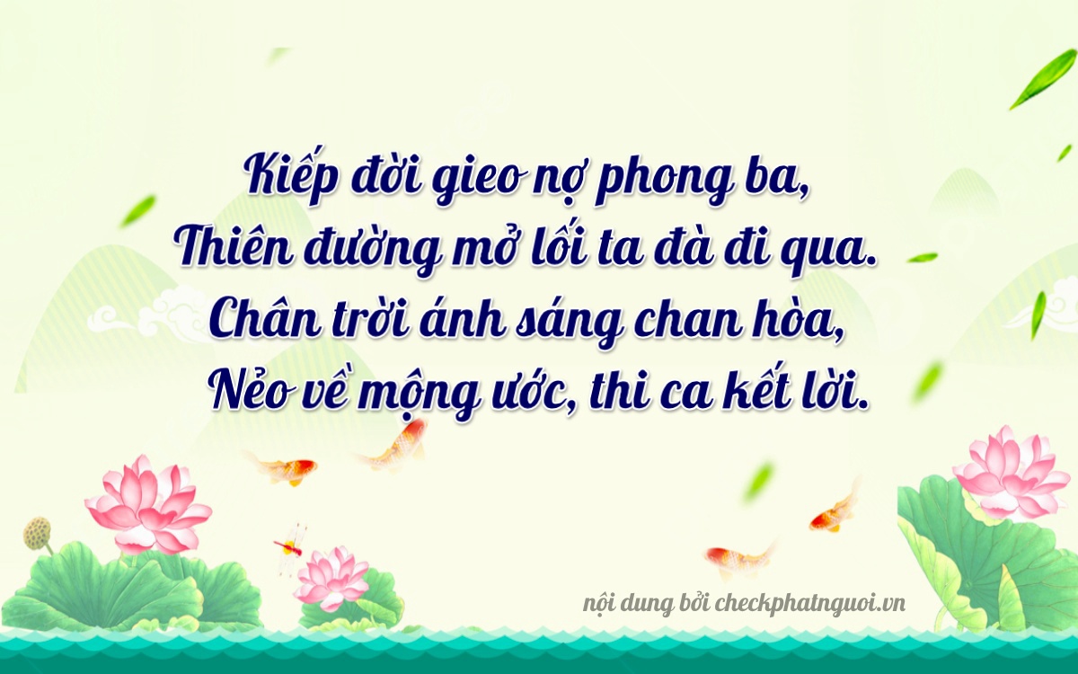 Bài thơ ý nghĩa cho <b>biển số 81B2-12333</b> tại website checkphatnguoi.vn