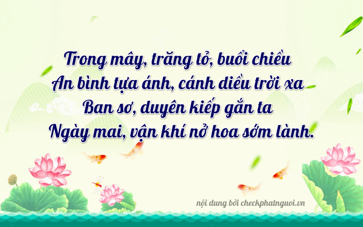 Bài thơ ý nghĩa cho <b>biển số 81B2-26903</b> tại website checkphatnguoi.vn