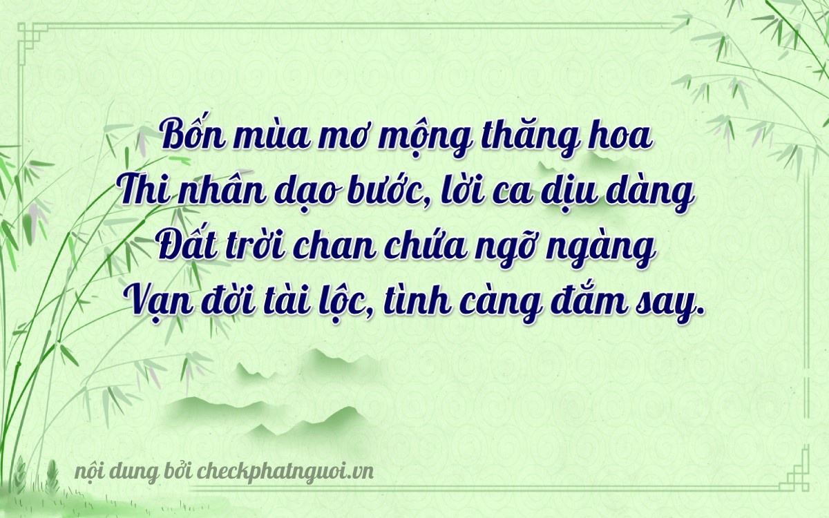 Bài thơ ý nghĩa cho <b>biển số 81B2-37234</b> tại website checkphatnguoi.vn