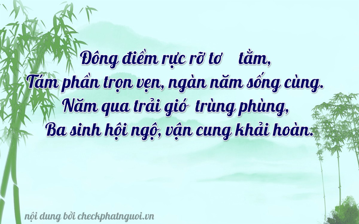 Bài thơ ý nghĩa cho <b>biển số 81B2-38538</b> tại website checkphatnguoi.vn