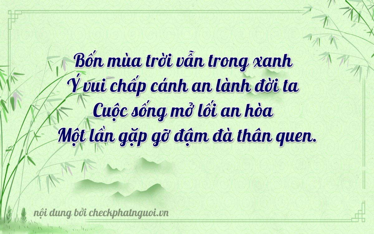 Bài thơ ý nghĩa cho <b>biển số 81B2-39741</b> tại website checkphatnguoi.vn