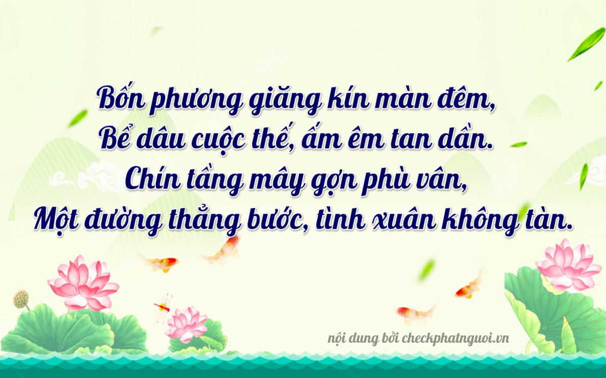 Bài thơ ý nghĩa cho <b>biển số 81B2-49311</b> tại website checkphatnguoi.vn