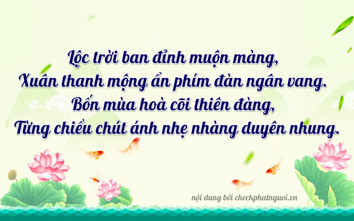 Bài thơ ý nghĩa cho <b>biển số 81B2-52041</b> tại website checkphatnguoi.vn