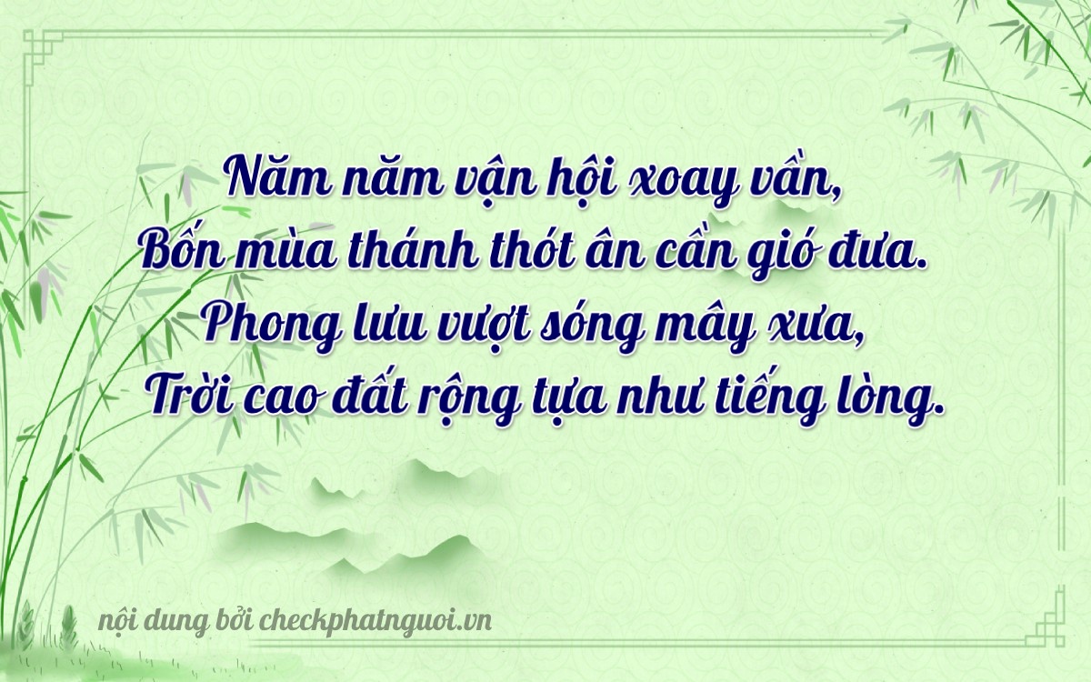 Bài thơ ý nghĩa cho <b>biển số 81B2-55445</b> tại website checkphatnguoi.vn