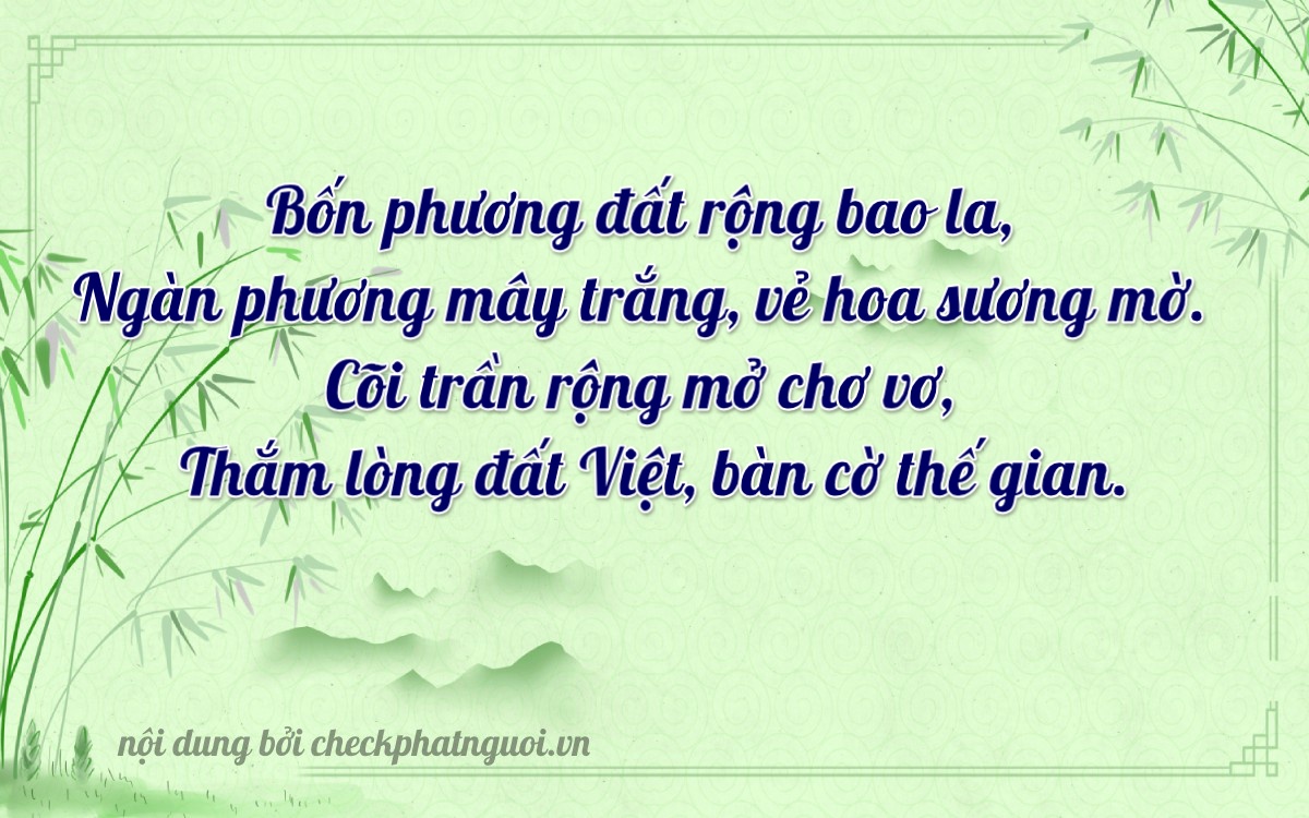 Bài thơ ý nghĩa cho <b>biển số 81B2-56451</b> tại website checkphatnguoi.vn