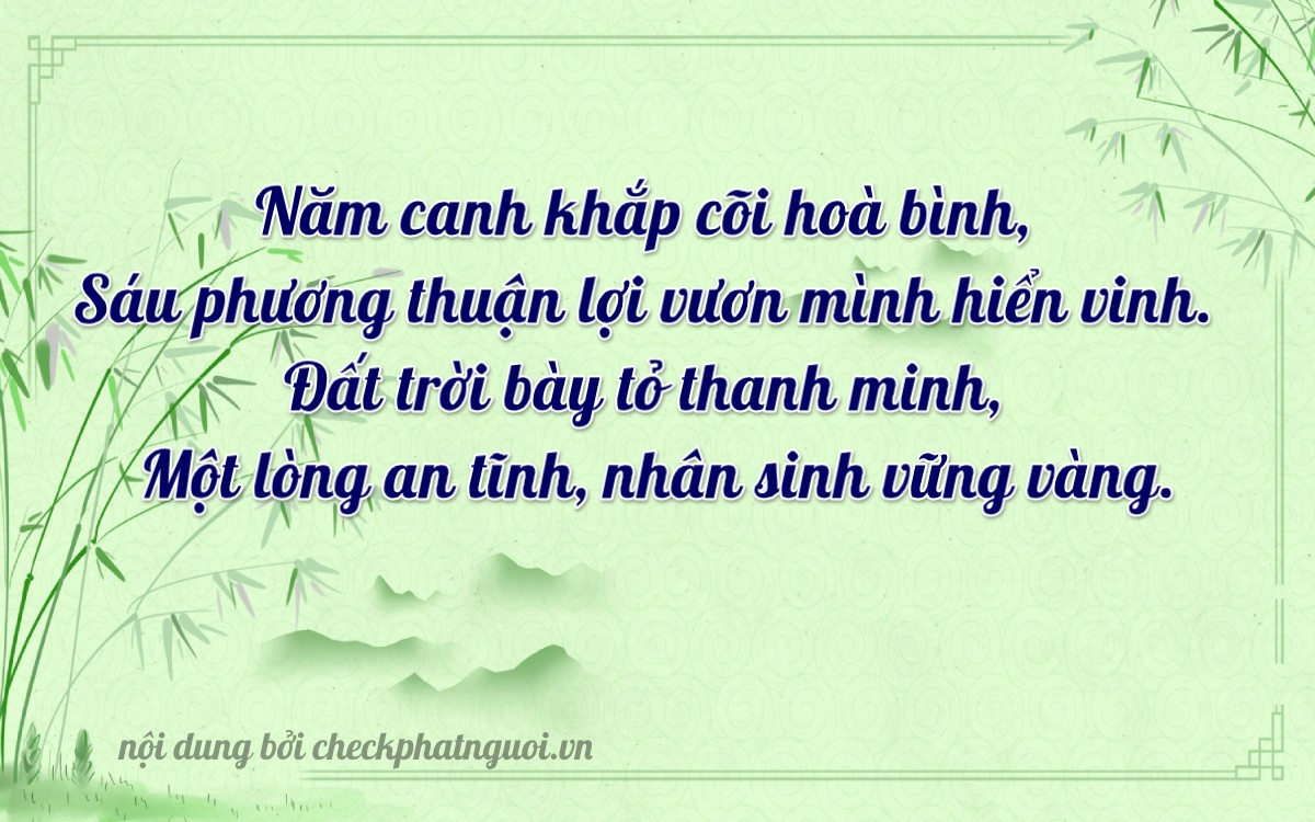 Bài thơ ý nghĩa cho <b>biển số 81B2-57601</b> tại website checkphatnguoi.vn