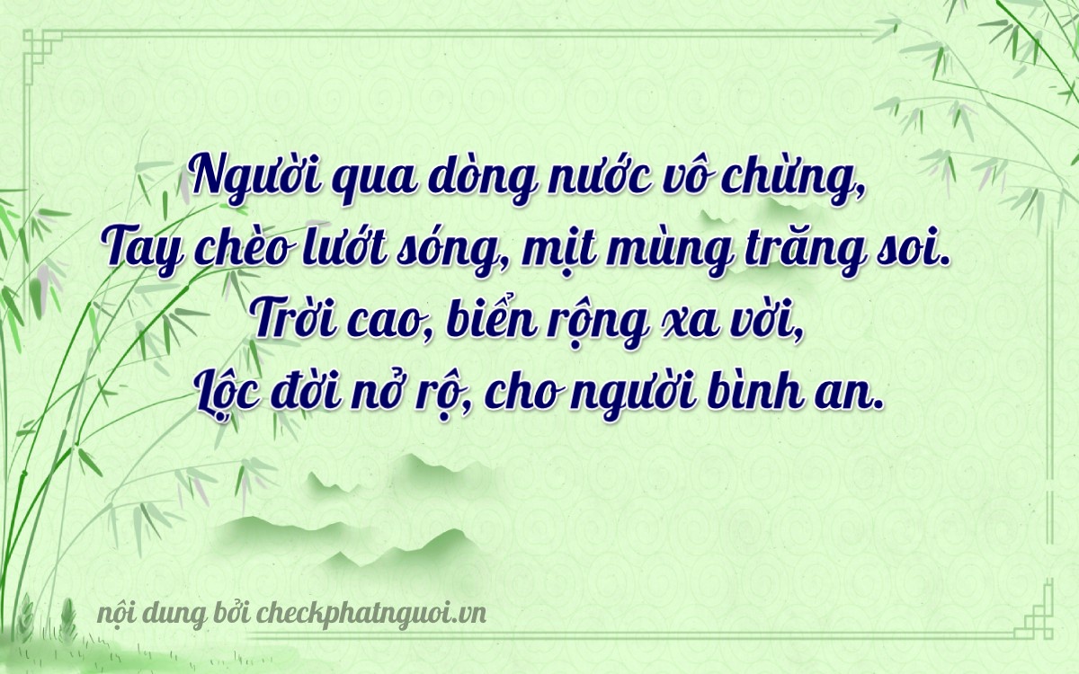 Bài thơ ý nghĩa cho <b>biển số 81B2-61373</b> tại website checkphatnguoi.vn