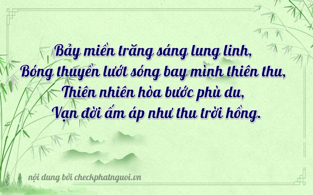 Bài thơ ý nghĩa cho <b>biển số 81B2-67776</b> tại website checkphatnguoi.vn