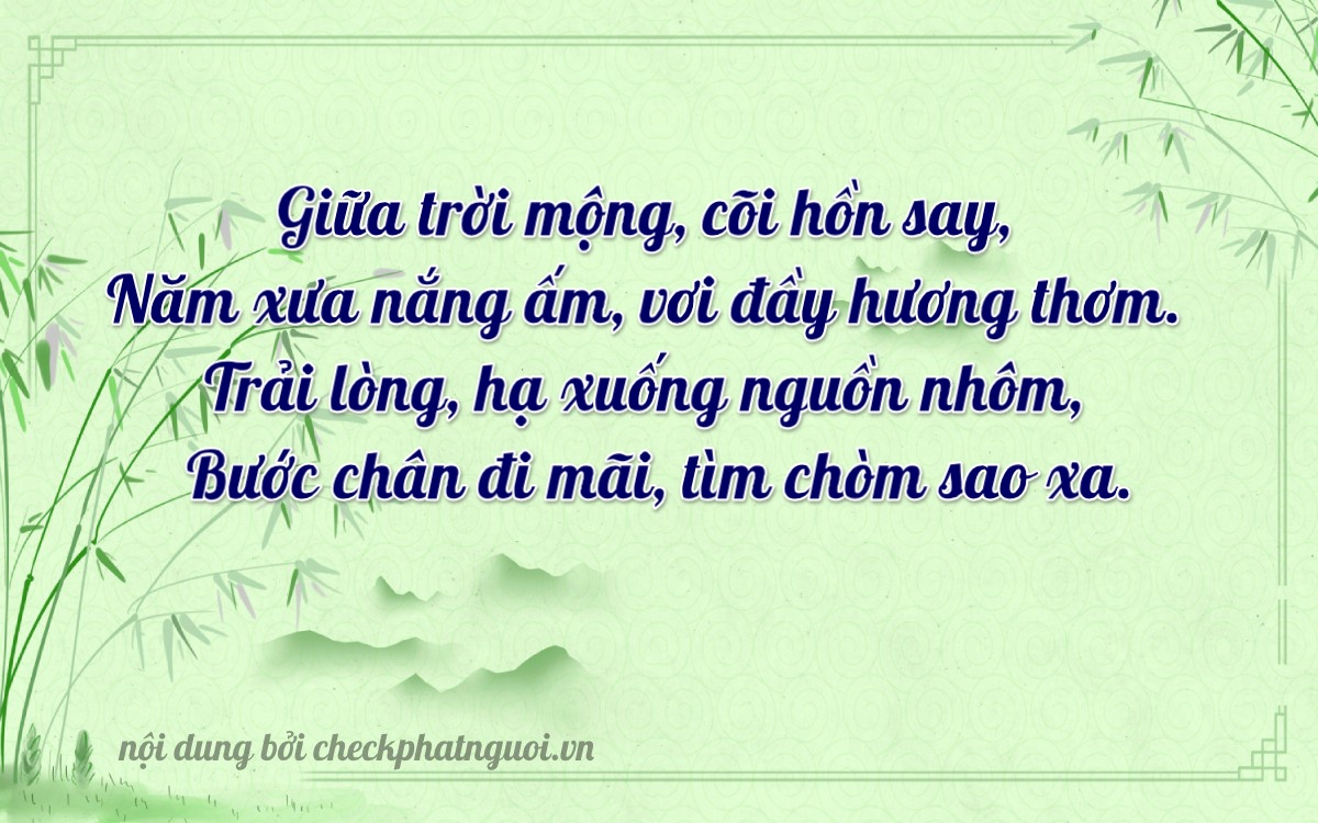 Bài thơ ý nghĩa cho <b>biển số 81B2-70299</b> tại website checkphatnguoi.vn