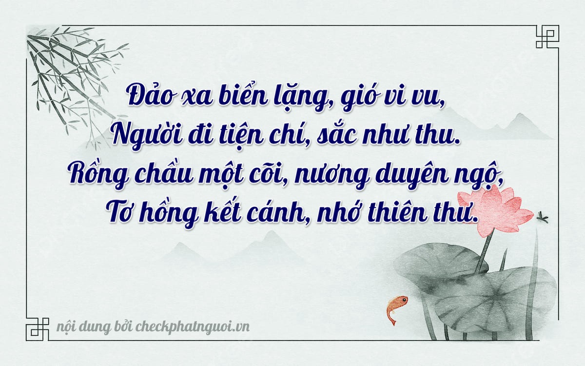 Bài thơ ý nghĩa cho <b>biển số 81B2-86157</b> tại website checkphatnguoi.vn