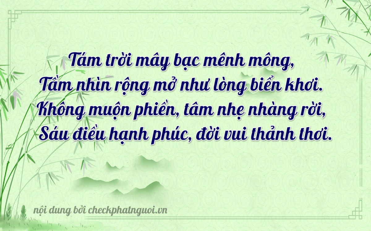 Bài thơ ý nghĩa cho <b>biển số 81B2-88066</b> tại website checkphatnguoi.vn