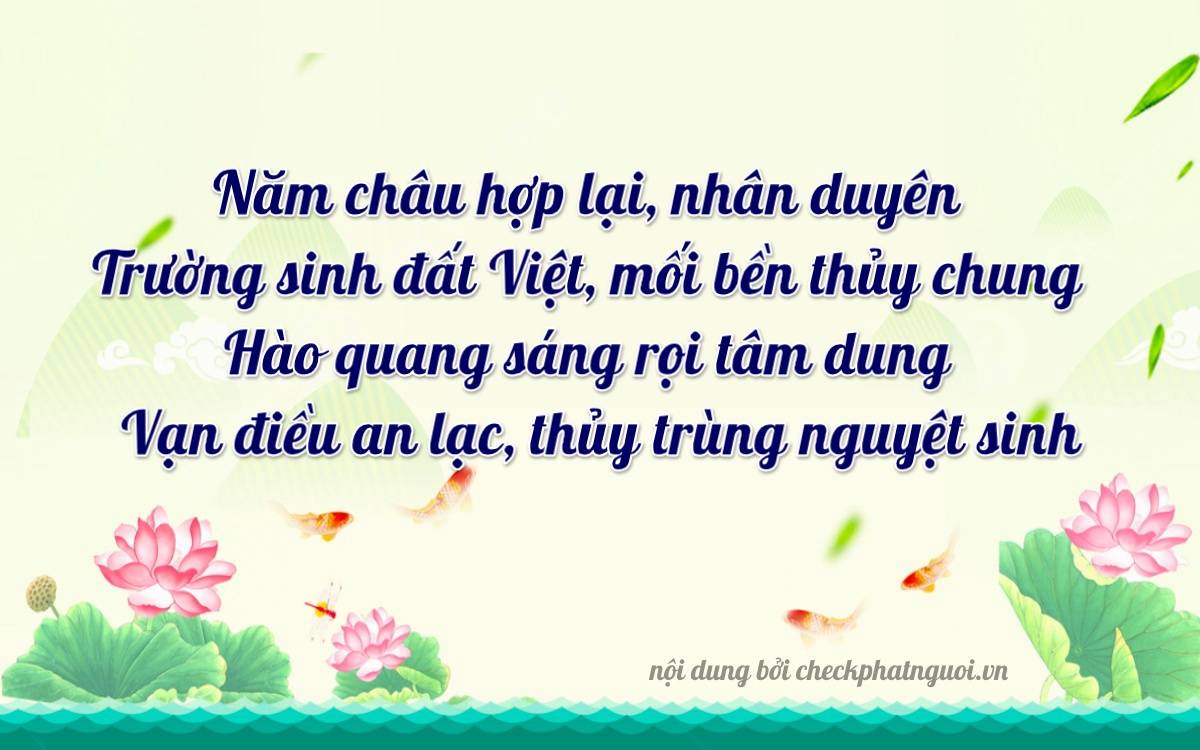 Bài thơ ý nghĩa cho <b>biển số 81B3-05089</b> tại website checkphatnguoi.vn