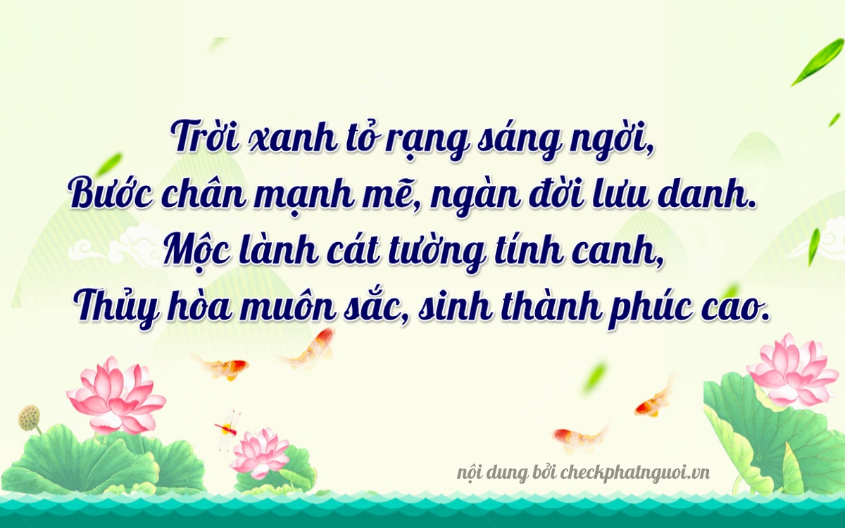 Bài thơ ý nghĩa cho <b>biển số 81B3-06457</b> tại website checkphatnguoi.vn