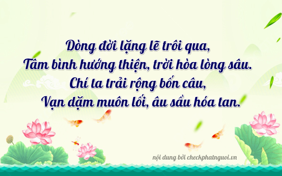 Bài thơ ý nghĩa cho <b>biển số 81B3-07768</b> tại website checkphatnguoi.vn