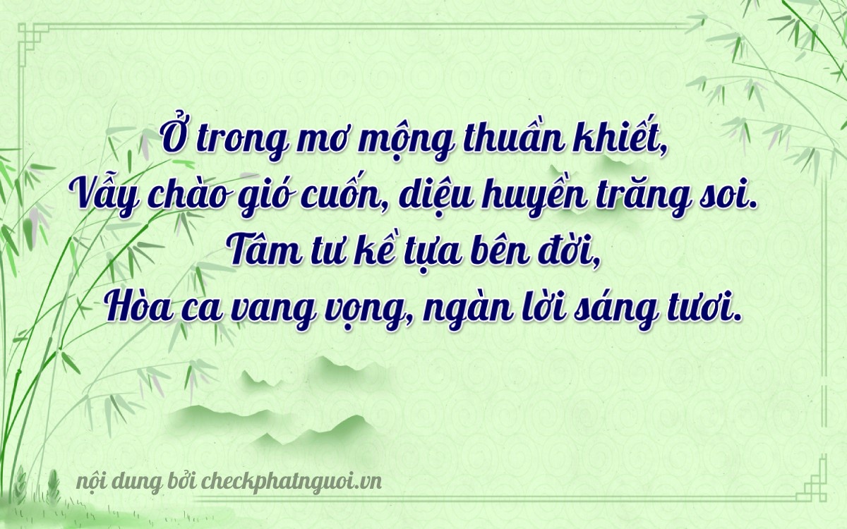 Bài thơ ý nghĩa cho <b>biển số 81B3-12460</b> tại website checkphatnguoi.vn