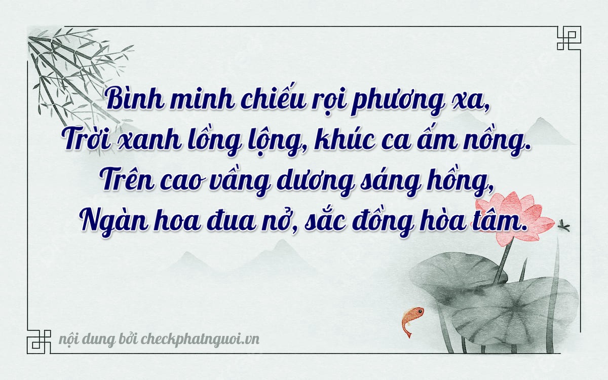 Bài thơ ý nghĩa cho <b>biển số 81B3-15021</b> tại website checkphatnguoi.vn