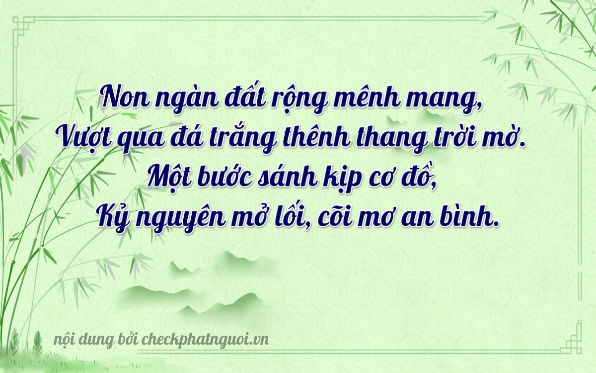 Bài thơ ý nghĩa cho <b>biển số 81B3-21291</b> tại website checkphatnguoi.vn