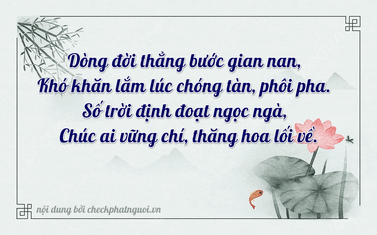 Bài thơ ý nghĩa cho <b>biển số 81B3-26087</b> tại website checkphatnguoi.vn