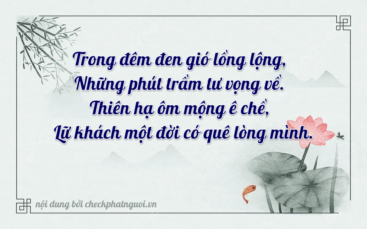 Bài thơ ý nghĩa cho <b>biển số 81B3-29454</b> tại website checkphatnguoi.vn