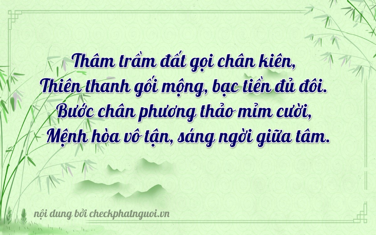 Bài thơ ý nghĩa cho <b>biển số 81C-00457</b> tại website checkphatnguoi.vn