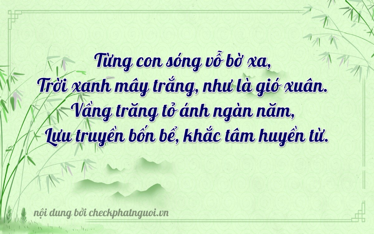 Bài thơ ý nghĩa cho <b>biển số 81C-03232</b> tại website checkphatnguoi.vn