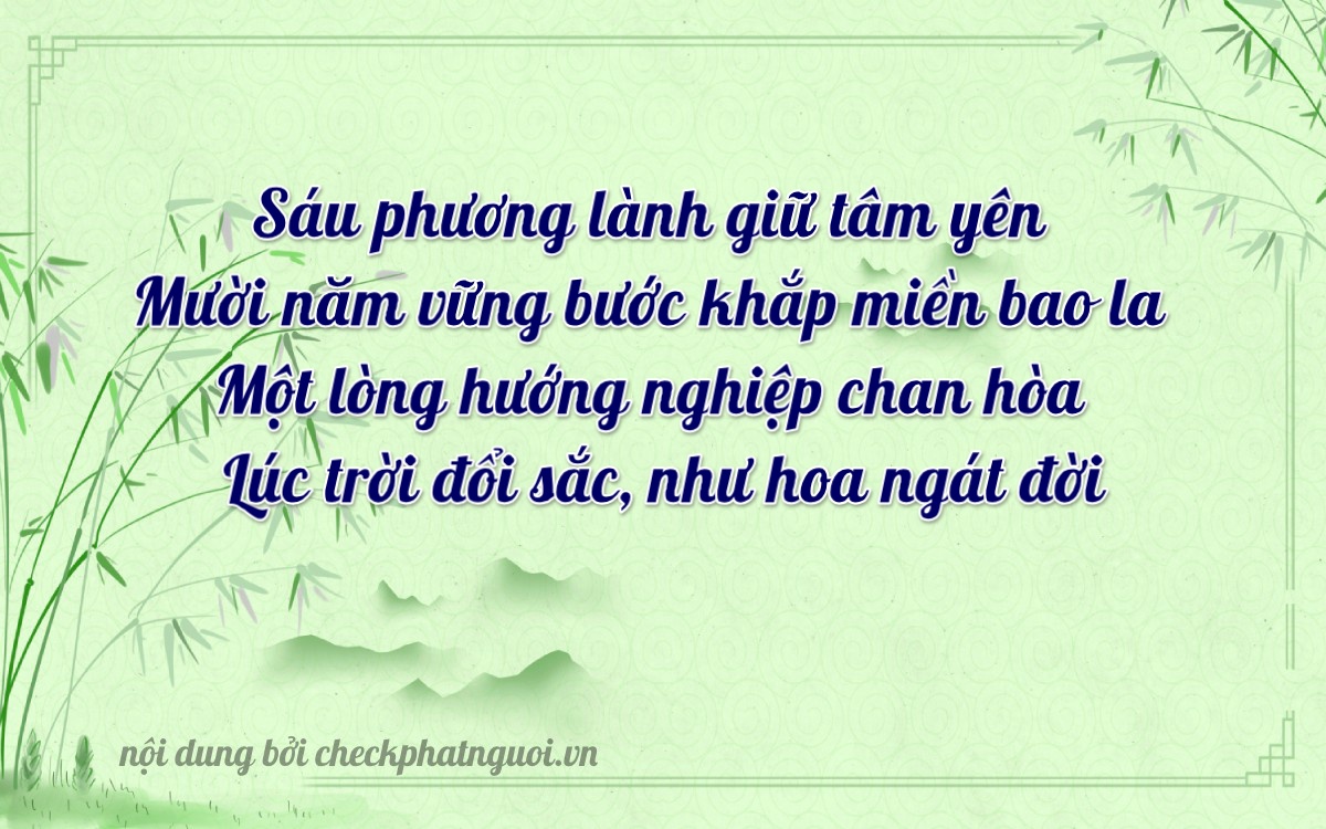 Bài thơ ý nghĩa cho <b>biển số 81C-10611</b> tại website checkphatnguoi.vn