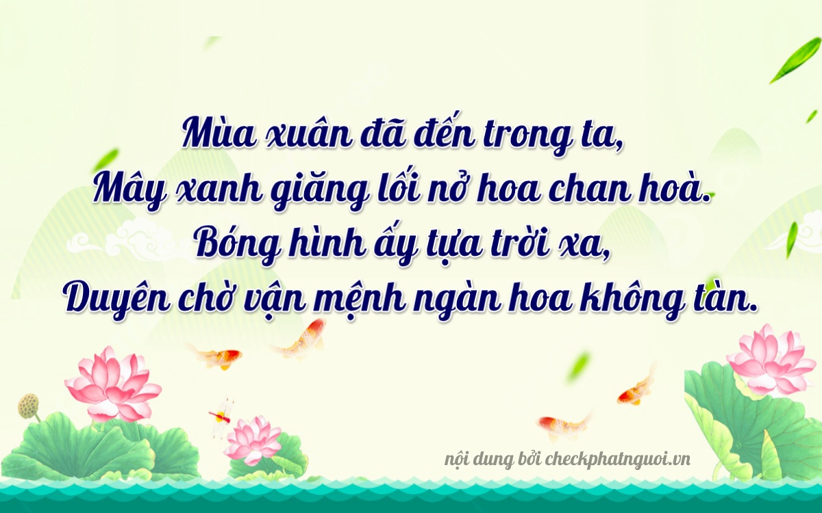 Bài thơ ý nghĩa cho <b>biển số 81C-13447</b> tại website checkphatnguoi.vn