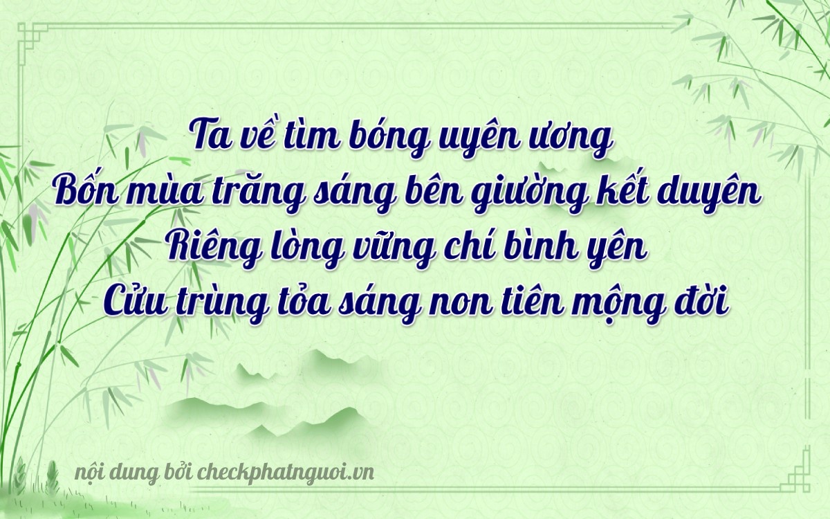 Bài thơ ý nghĩa cho <b>biển số 81C-13513</b> tại website checkphatnguoi.vn