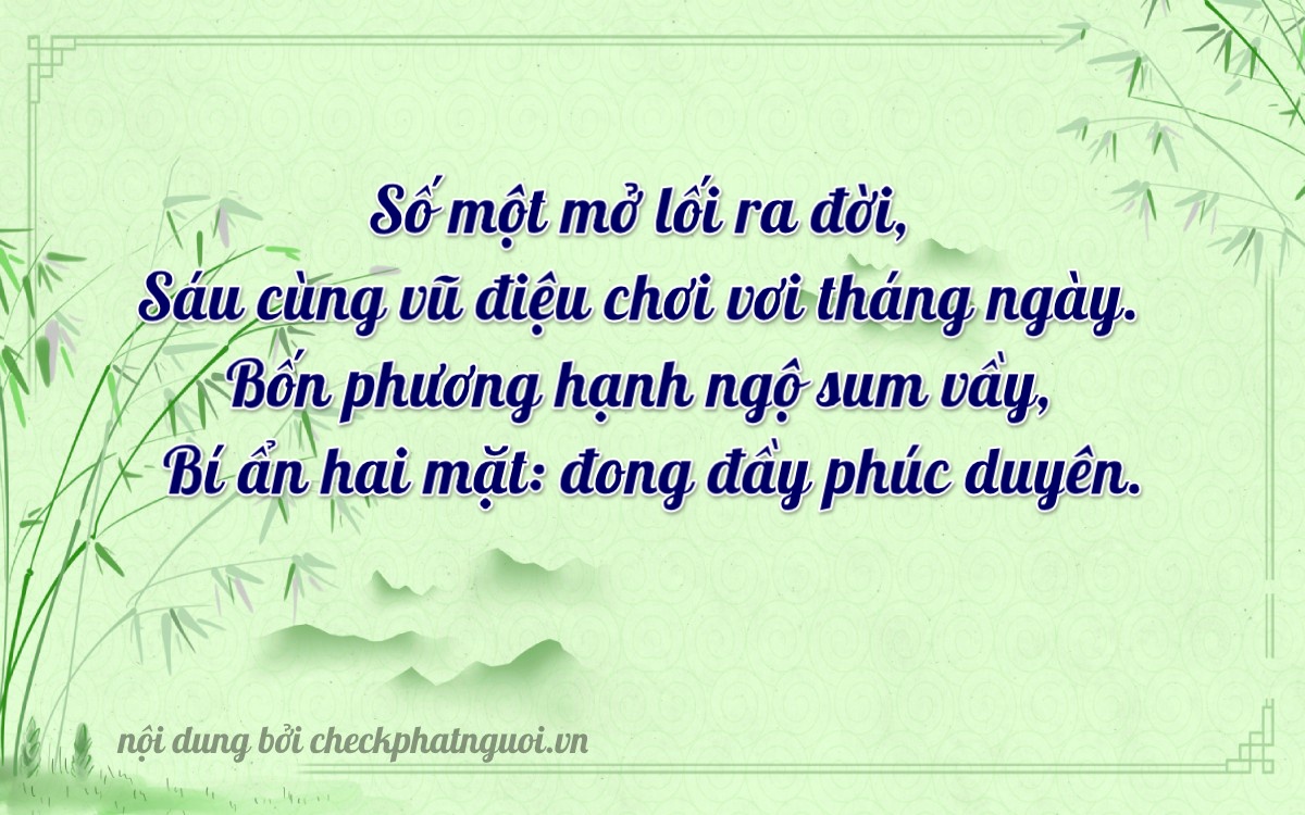Bài thơ ý nghĩa cho <b>biển số 81C-16442</b> tại website checkphatnguoi.vn