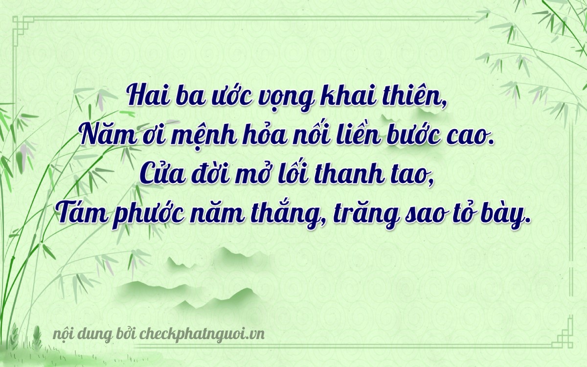 Bài thơ ý nghĩa cho <b>biển số 81C-23558</b> tại website checkphatnguoi.vn