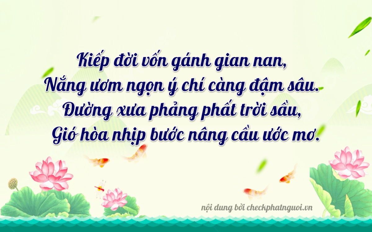 Bài thơ ý nghĩa cho <b>biển số 81C-24207</b> tại website checkphatnguoi.vn