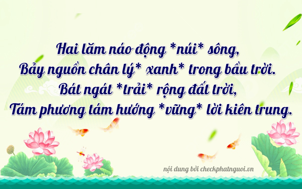 Bài thơ ý nghĩa cho <b>biển số 81C-26718</b> tại website checkphatnguoi.vn