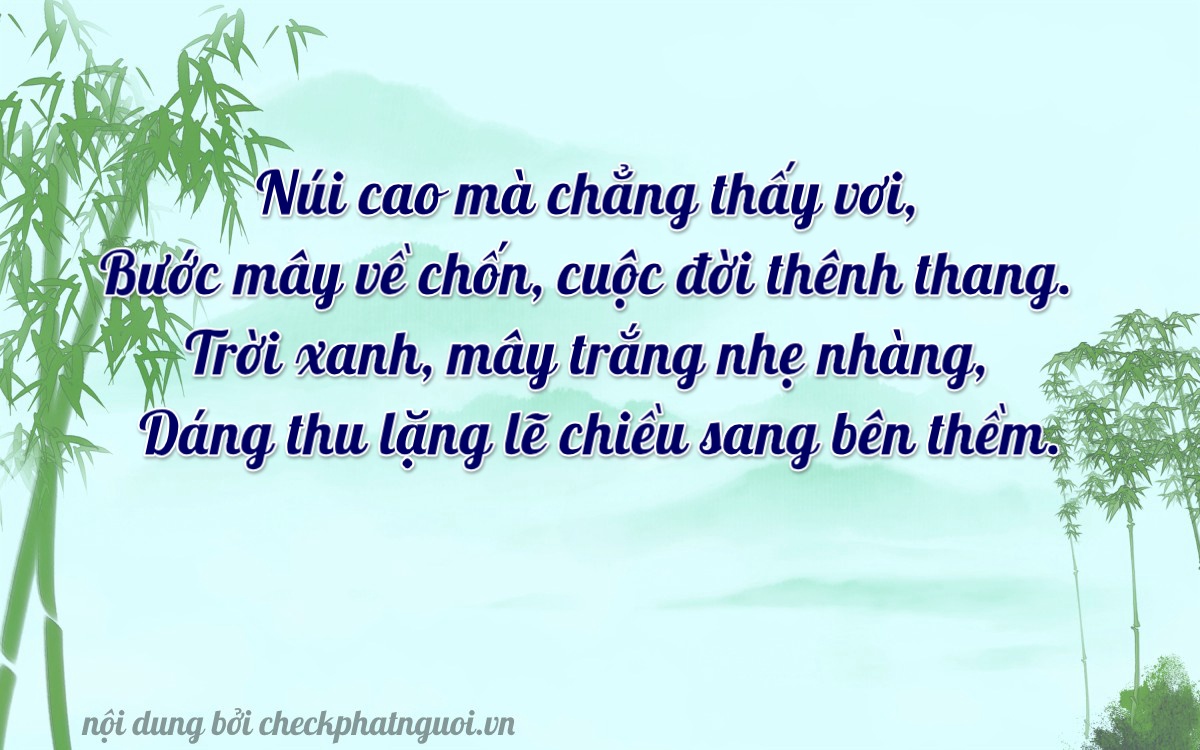 Bài thơ ý nghĩa cho <b>biển số 81C-28710</b> tại website checkphatnguoi.vn