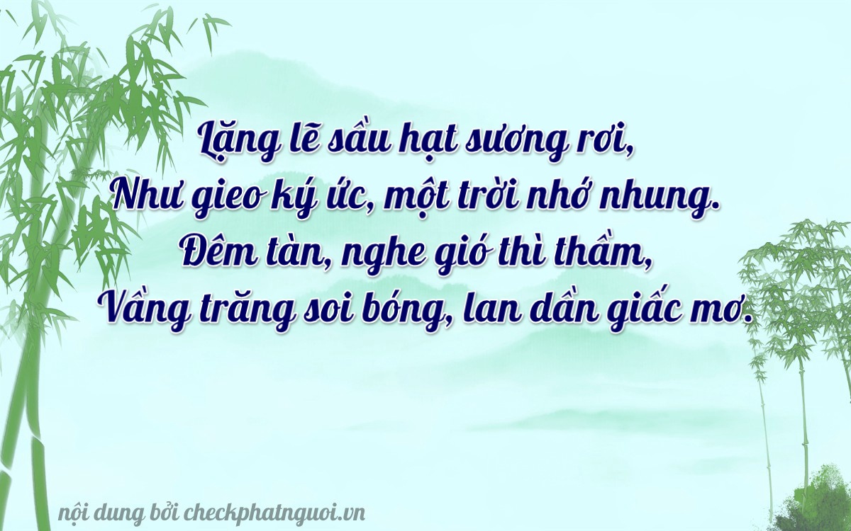 Bài thơ ý nghĩa cho <b>biển số 81D-01101</b> tại website checkphatnguoi.vn