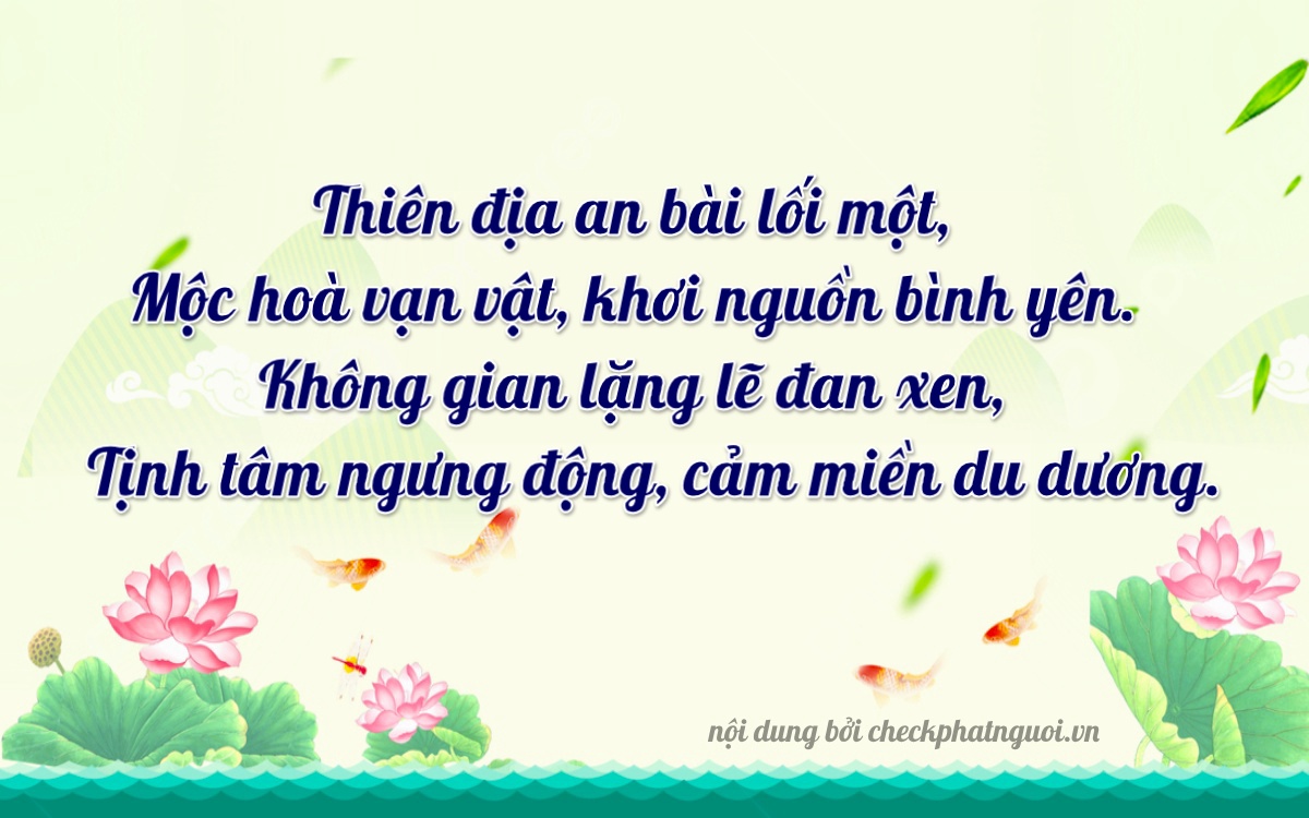 Bài thơ ý nghĩa cho <b>biển số 81D1-18617</b> tại website checkphatnguoi.vn