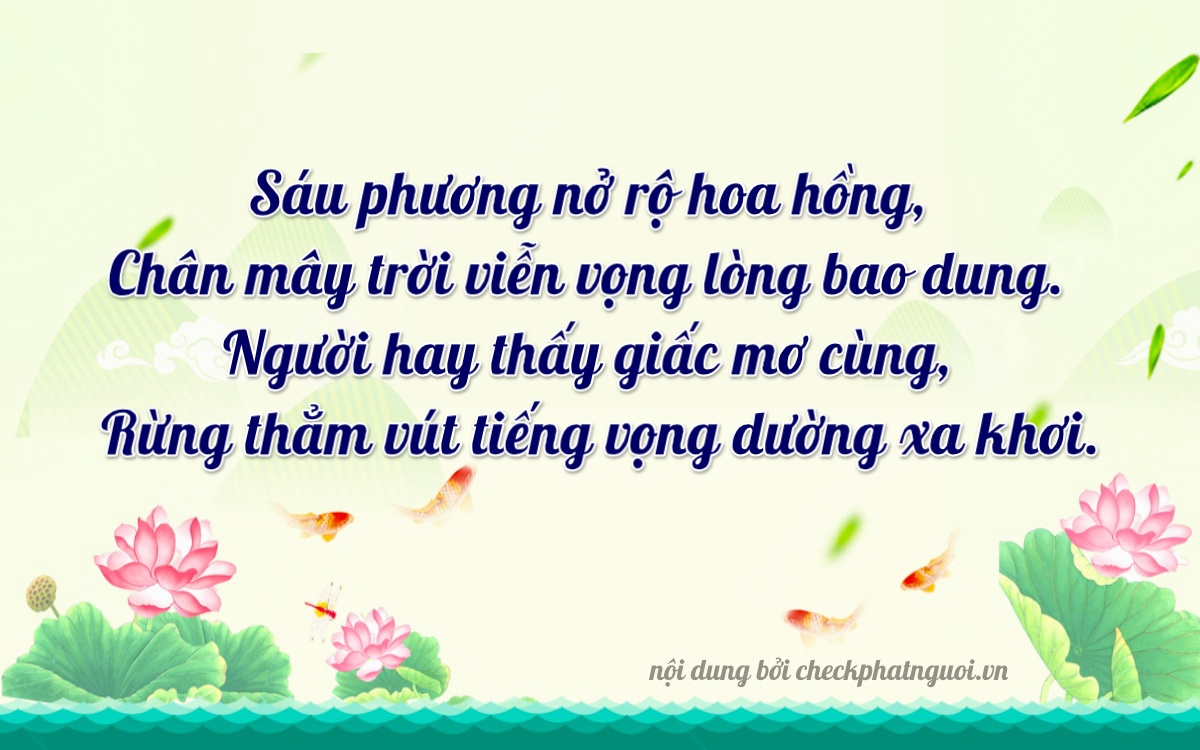 Bài thơ ý nghĩa cho <b>biển số 81E1-06677</b> tại website checkphatnguoi.vn