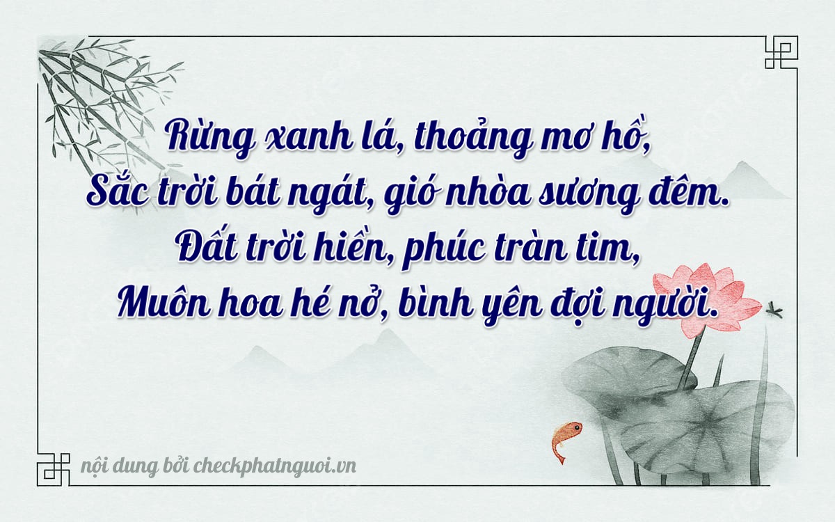 Bài thơ ý nghĩa cho <b>biển số 81E1-09481</b> tại website checkphatnguoi.vn