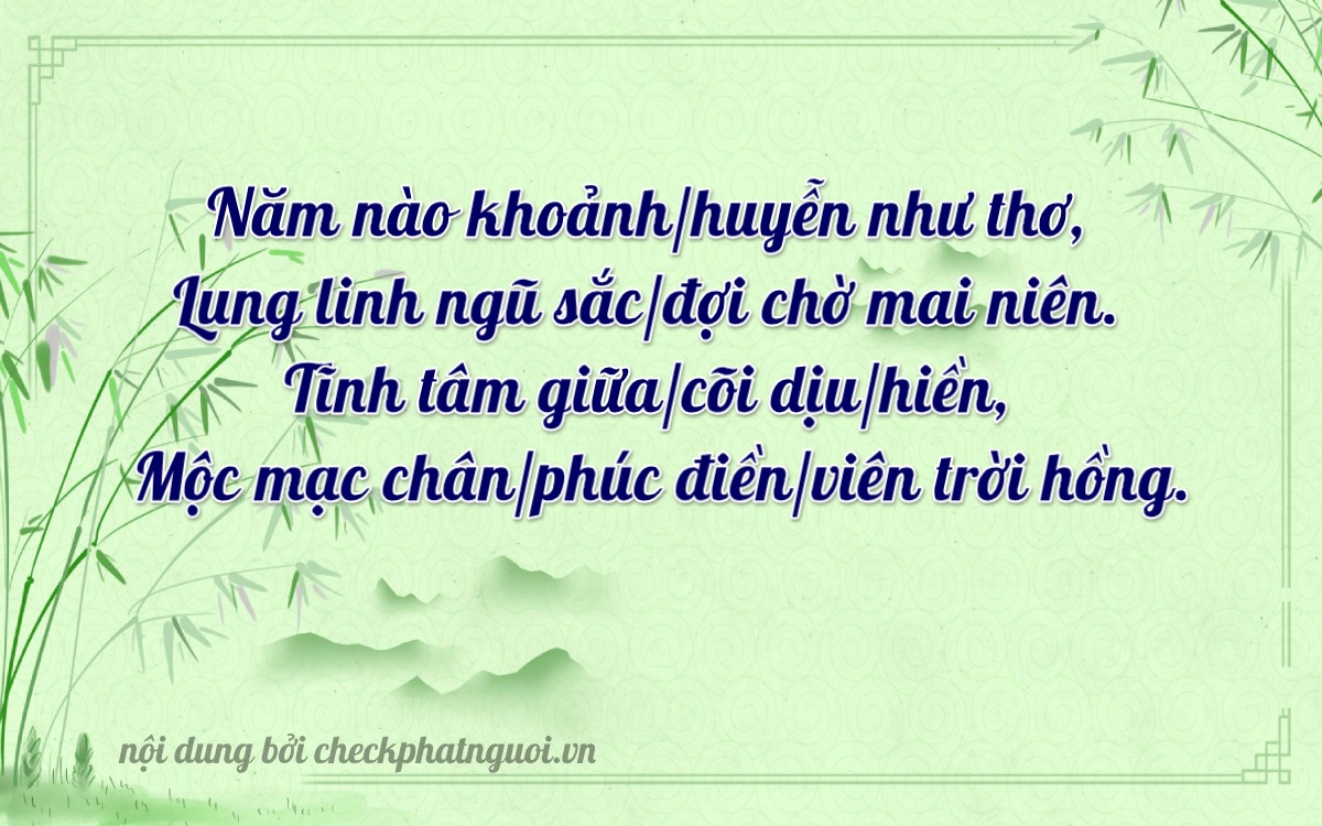 Bài thơ ý nghĩa cho <b>biển số 81F1-05865</b> tại website checkphatnguoi.vn