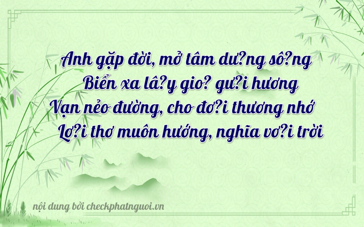 Bài thơ ý nghĩa cho <b>biển số 81G1-22119</b> tại website checkphatnguoi.vn