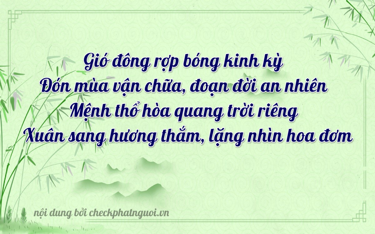 Bài thơ ý nghĩa cho <b>biển số 81G1-25937</b> tại website checkphatnguoi.vn