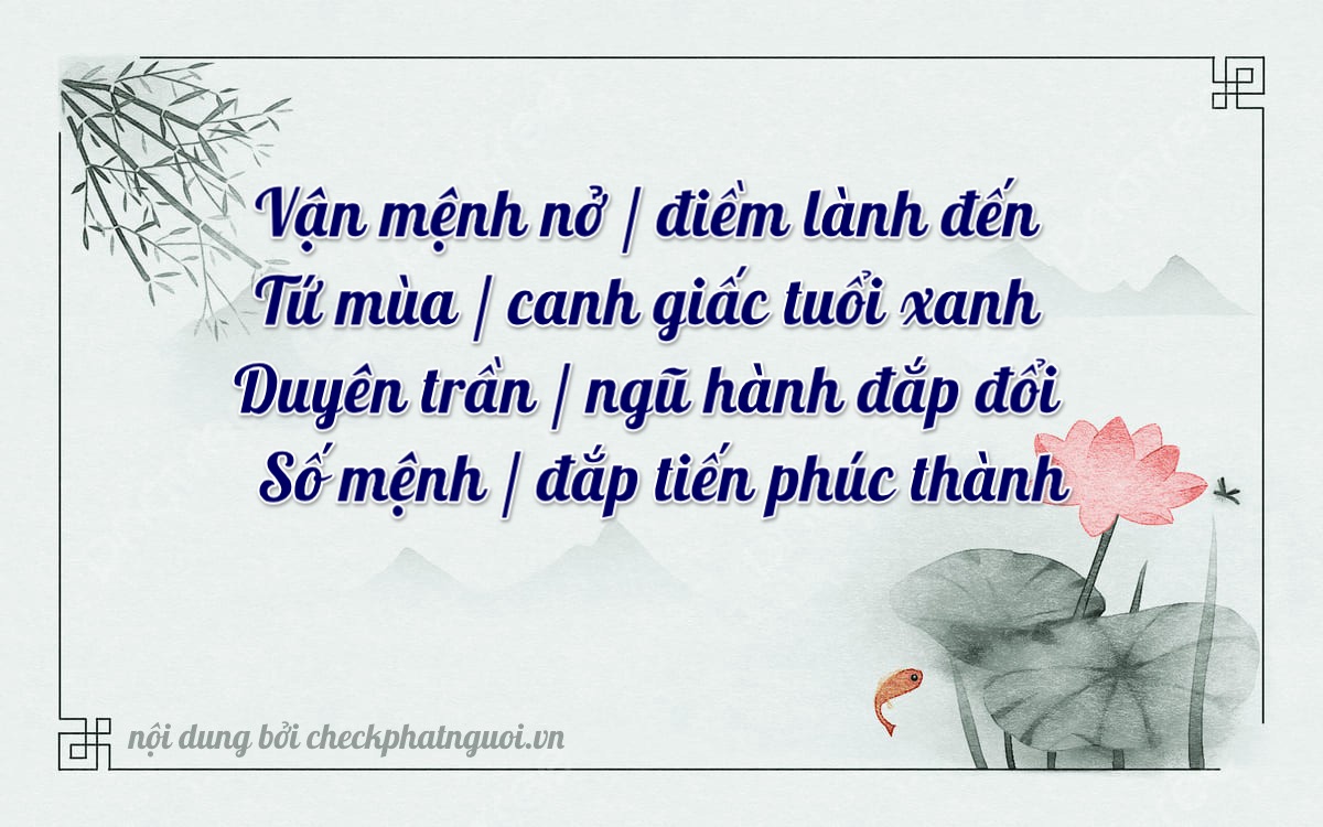 Bài thơ ý nghĩa cho <b>biển số 81H-01346</b> tại website checkphatnguoi.vn