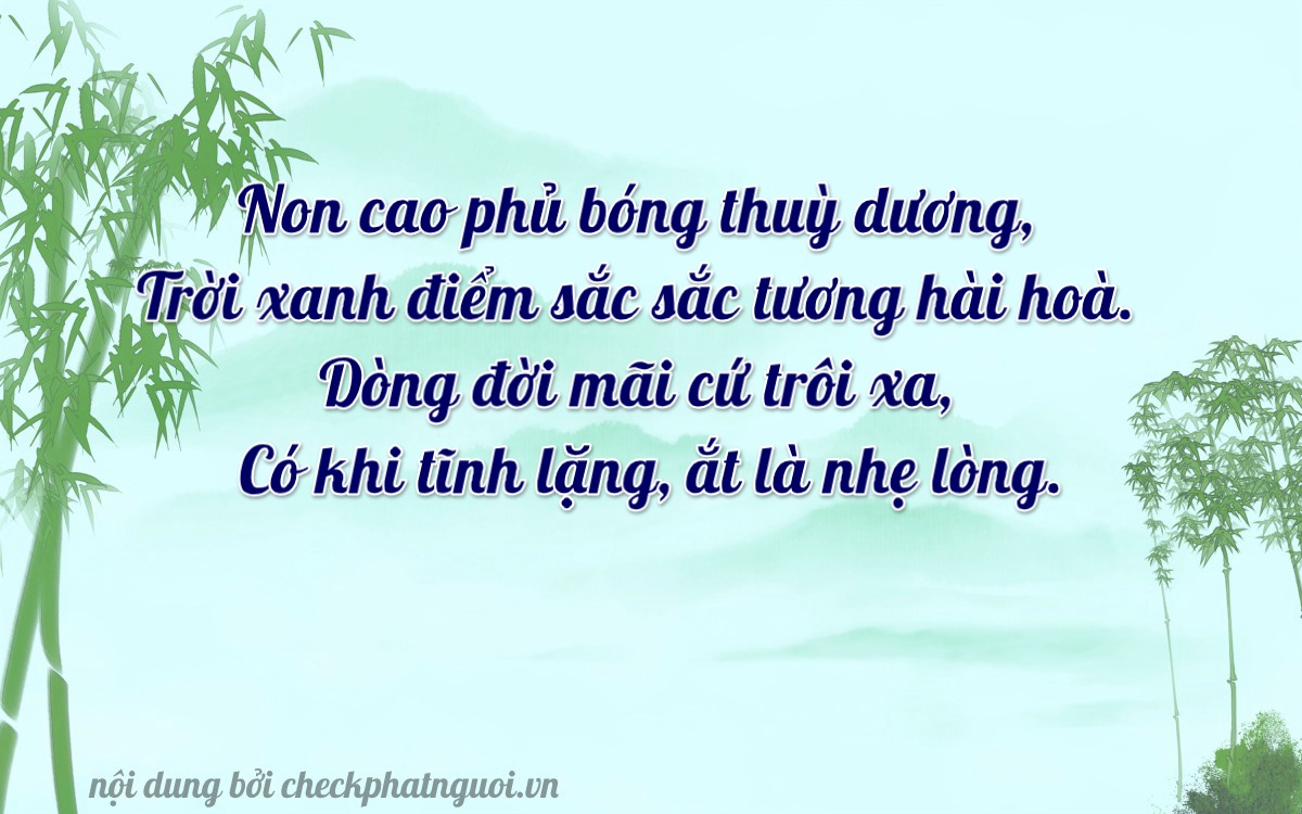 Bài thơ ý nghĩa cho <b>biển số 81H-01476</b> tại website checkphatnguoi.vn