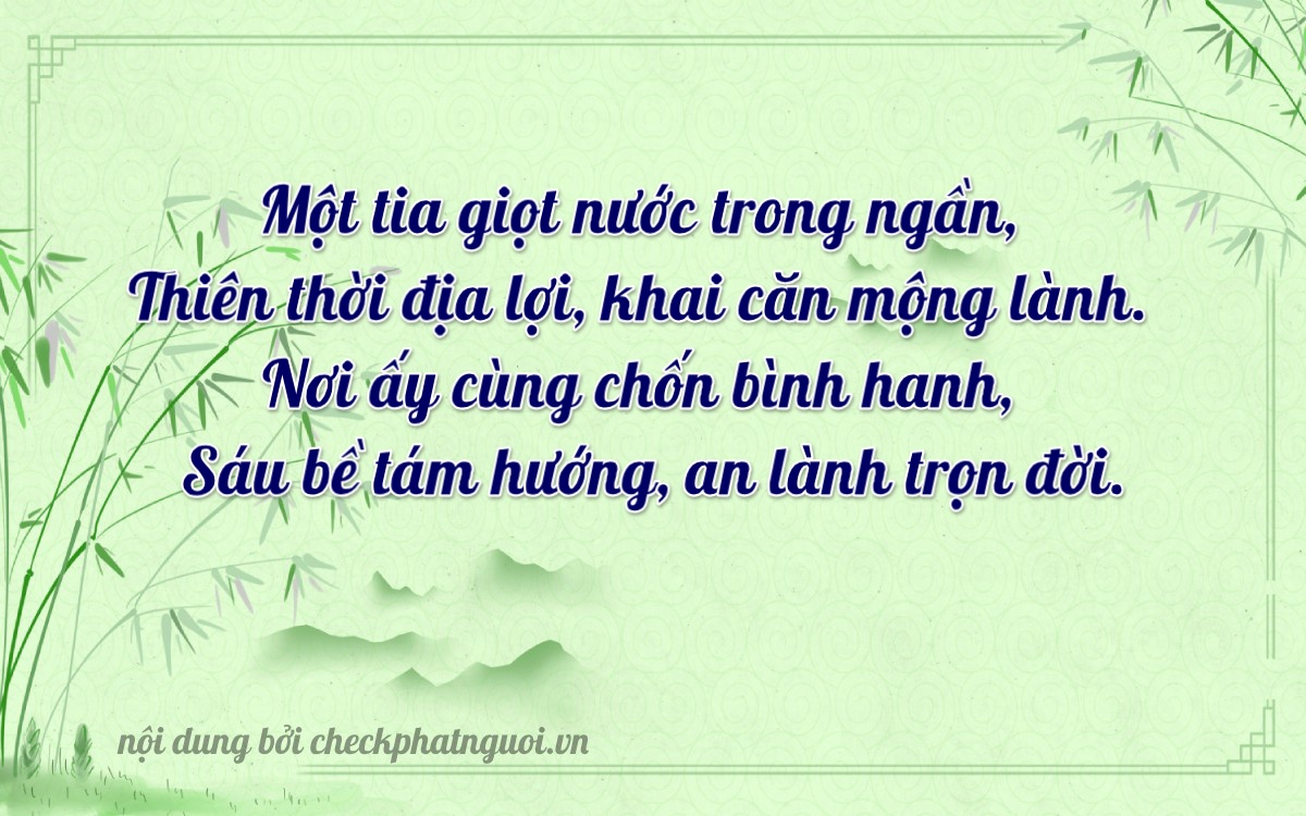 Bài thơ ý nghĩa cho <b>biển số 81H-01666</b> tại website checkphatnguoi.vn