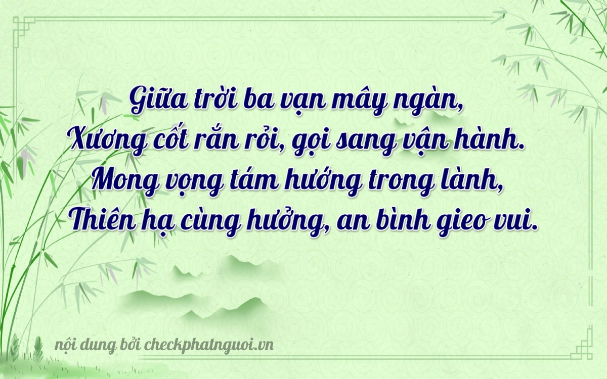 Bài thơ ý nghĩa cho <b>biển số 81H-03189</b> tại website checkphatnguoi.vn